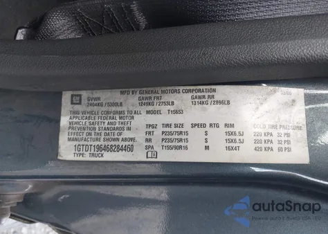 2006 GMC Canyon Sle1 from USA, damaged, VIN 1GTDT196468284460